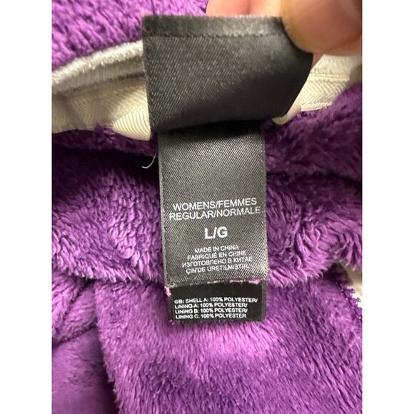 The North Face Osito Jacket Purple Fleece Size Large Full Zip Pockets Women's - Picture 5 of 6